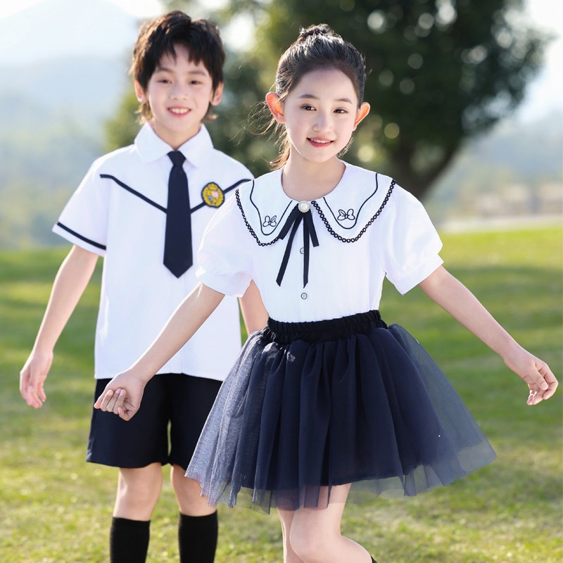 幼儿园园服小学生校服六一儿童节表演服合唱服毕业季班服夏季套装
