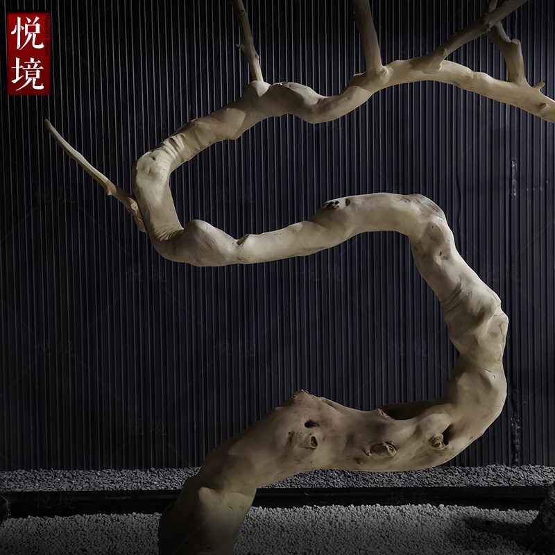 定制实木摆件造型枯树枝装饰景观树空间造景假树室内盆景落地摆件