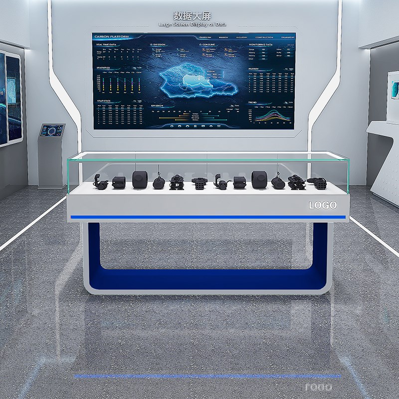 2025新款烤漆产品展示柜机械零件展览公司展厅科技馆展会陈列柜