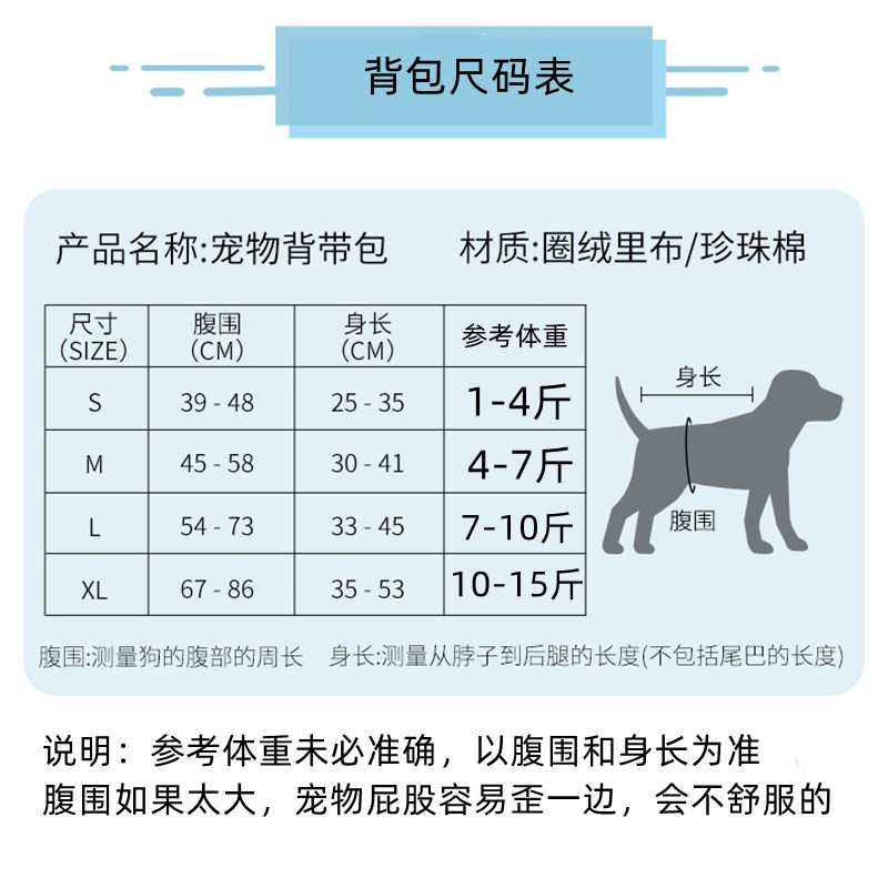 卡通宠物背包胸前背带包猫狗外出旅行中小型犬泰迪户外双肩包前后