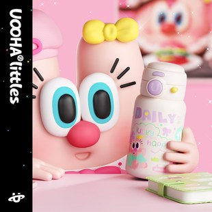 uooha悠饮保温杯高颜值便携儿童吸管保冷杯子女不锈钢水杯大容量