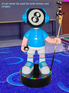 台球娃娃雕塑落地大装饰品黑八台球厅俱乐部商店开业礼品装饰模型