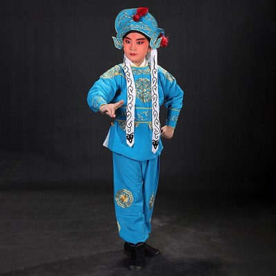 儿童男兵衣 京剧戏曲古装六一舞蹈演出民族服装武生小兵龙套戏装