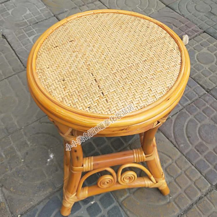 家用现代简约高脚凳制桌靠背创意子吧凳凳藤编编吧台椅酒吧椅藤