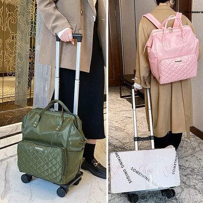 轮子大号大容量背包带行李袋大包女出差旅游的。包超大旅行收纳包