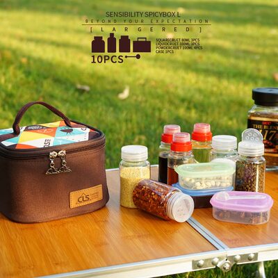 分装瓶露营件套户外调料盒野炊调料套装调味瓶油壶10家用塑料烧烤