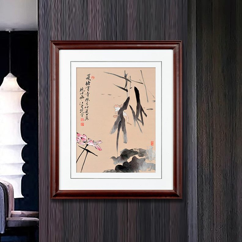 刺绣纯手工中国风客厅禅意装饰画童针书房苏绣成品挂画金吴子葫芦图片