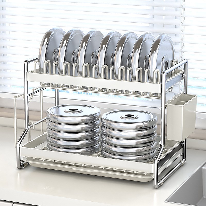 厨房置物架碗碟收纳架沥水架家用多层台面多功能放碗架碗筷砧板架