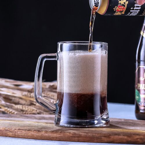 玻璃啤酒杯土耳其啤酒把杯家用加厚大容量精酿P啤酒杯泡茶杯喝水