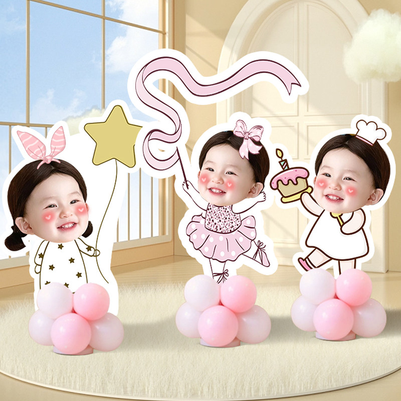 生日kt板头像迎宾牌装饰场景布置宝宝女周岁百天满月人形立牌定制,节庆用品/礼品,装扮布置套餐,淘宝优惠券,粉丝福利购,淘宝优惠卷