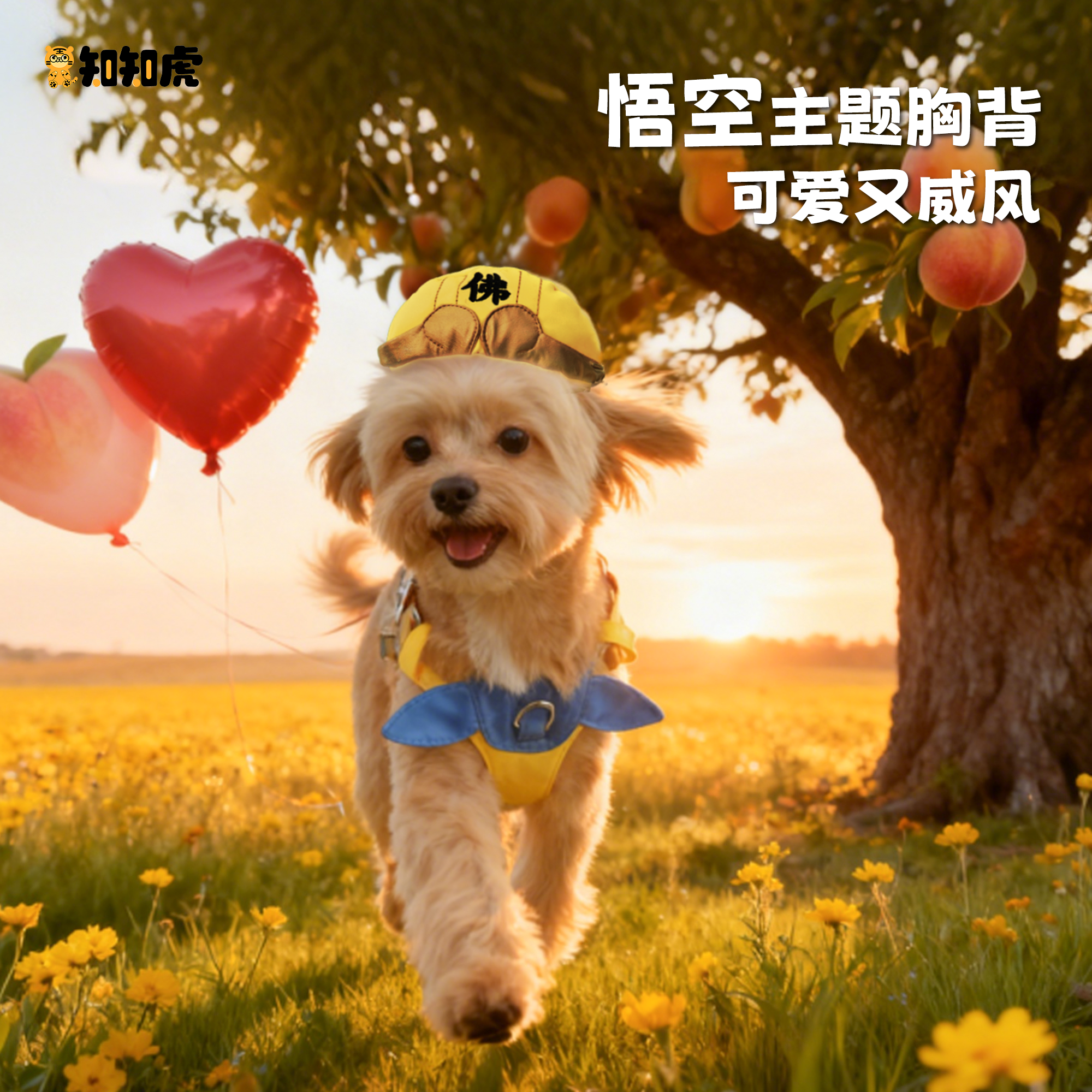 西游主题牵引绳套装悟空宠物猫狗胸背背带牵引绳中小型犬外出遛狗