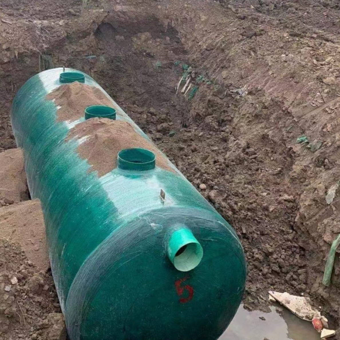 方化粪池缠绕埋地沉淀池式储水隔油池直厂家5020玻璃钢10罐供0立