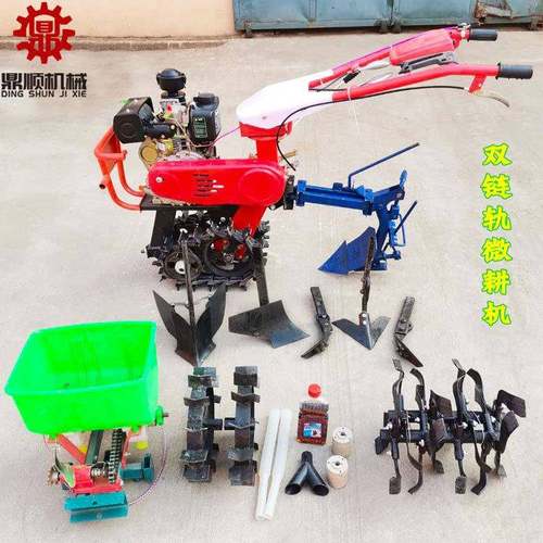 汽柴油链轨耘耕机玉米施肥播种机开沟起垄锄草旋耕单双履带微耕机