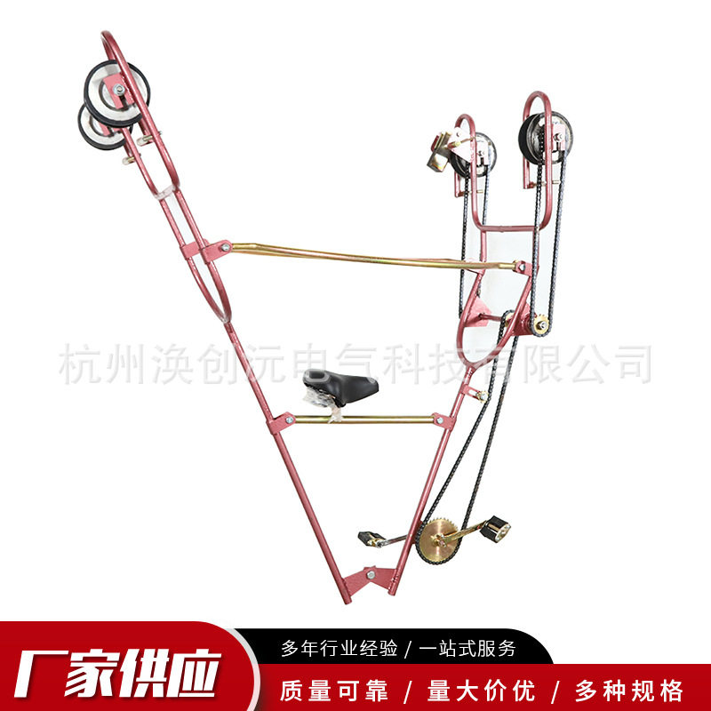 导线飞车自行车式简易手拉折叠脚踏框式线路检查车电力检修飞车