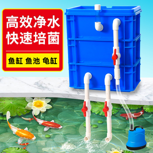 鱼缸过滤箱周转箱水循环系统上置滴D流盒室内外水池龟缸鱼池净水