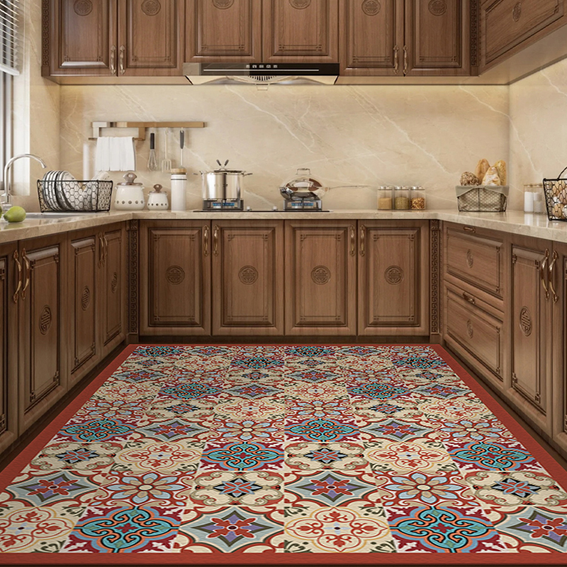 厨房专用地垫整铺防滑防油防脏防水可擦免洗PVC地毯门垫进门脚垫