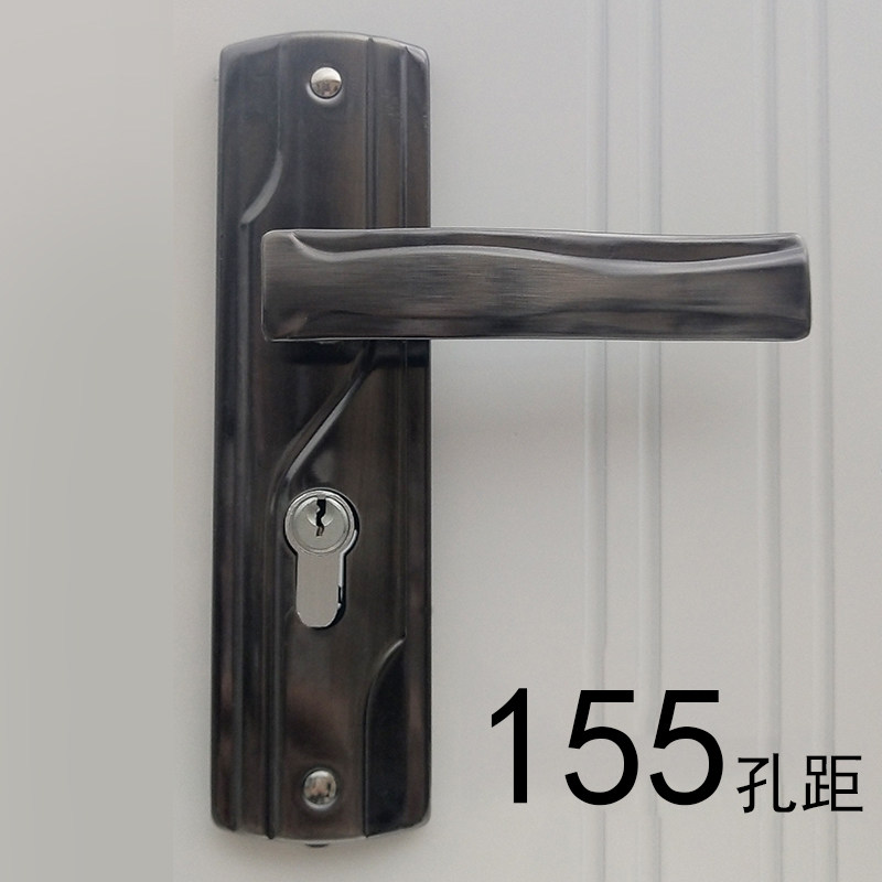老式小50锁体室内门锁锁芯老w款木门锁配锁锁具配件面板孔距155mm