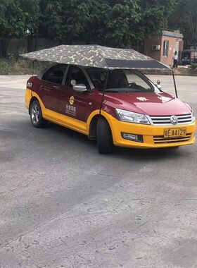 教练车遮阳伞驾校专用遮阳挡雨伞车顶防晒K遮阳篷雨伞迷彩款太阳