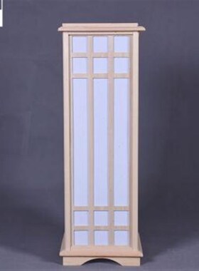 爆新中式宫灯原木灯光路引方柱婚庆道具婚礼t台舞台布置装饰摆品