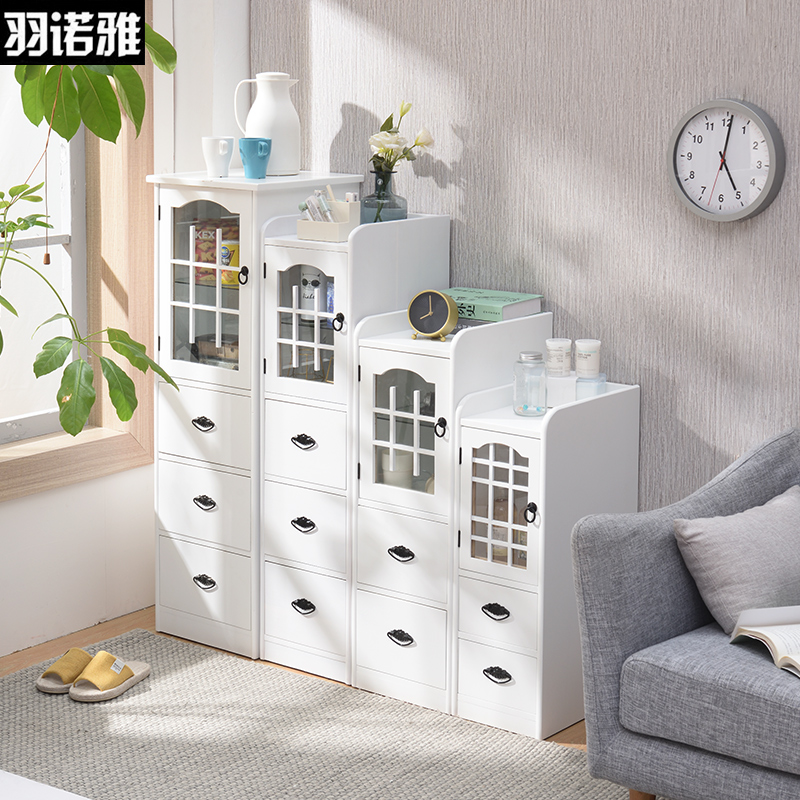 25/30/39cm宽实木夹缝柜收纳柜抽屉式窄柜厨房缝隙置物架小床头柜