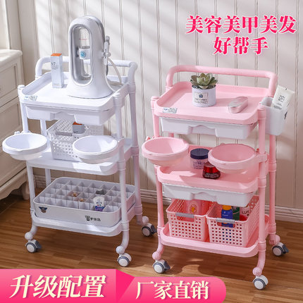 美容美发美甲小推车美容院专用置物架高档可移动带抽X屉仪器工具
