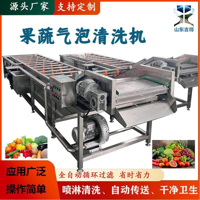 根茎类果蔬毛辊清洗机 果蔬去农残清洗设备 淄博真空包装料包清洗