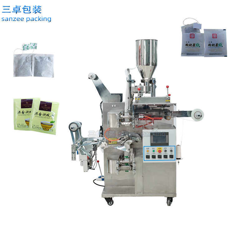 茶叶包装机 红茶 绿茶茶末全自动内外袋带线标包装机  三卓SZ-18
