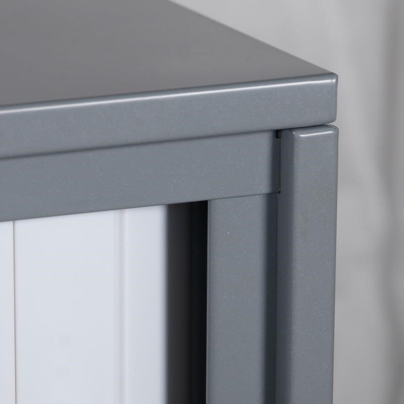 便捷卷帘门柜铁皮文件柜办公资料柜储物柜矮柜桌边柜推拉门凭证柜