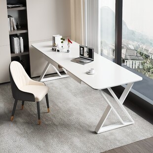 简约双z人家用办公桌写字桌电竞长条工作 岩板电脑桌卧室书桌台式