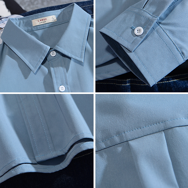 Dk制服白衬衫男学生学院风日系宽松白寸衫基础款长袖春秋情侣衬衣