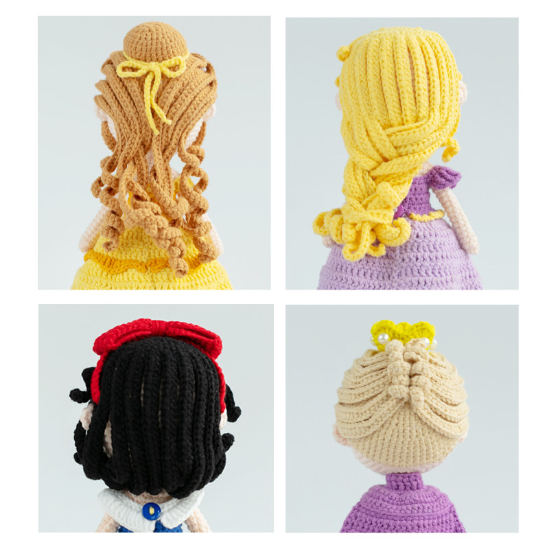 胖小森手作打发时间钩针手工编织公主玩偶摆件diy材料包毛线团