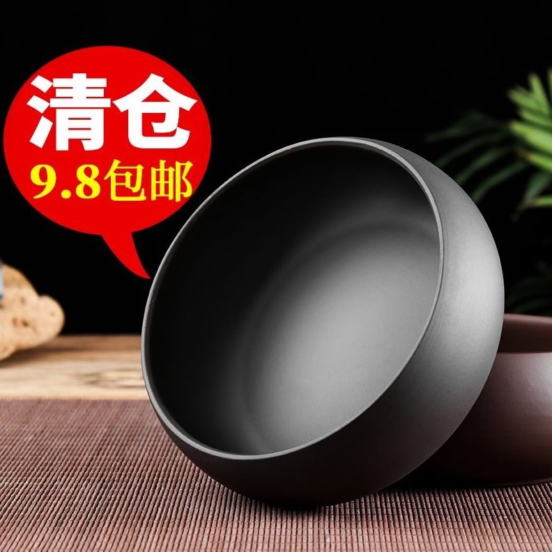 垃圾桶餐厅紫砂专用茶碗烟灰缸水洗小号陶瓷茶具功夫茶桌花盆