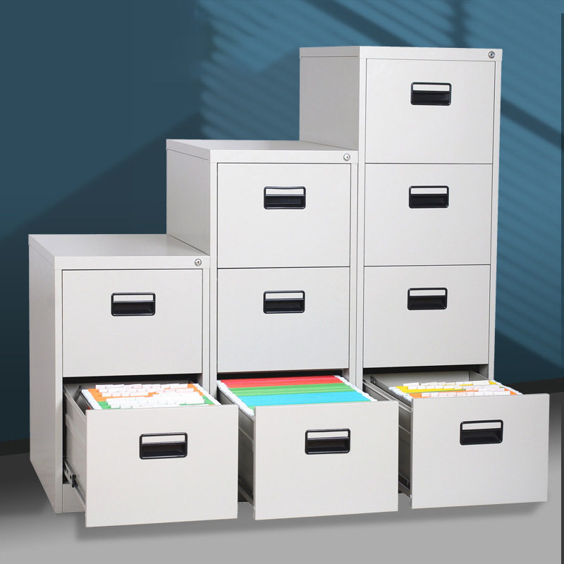 办公文件柜二三四卡箱档案柜挂捞快捞抽屉式铁皮资料储物存放矮柜
