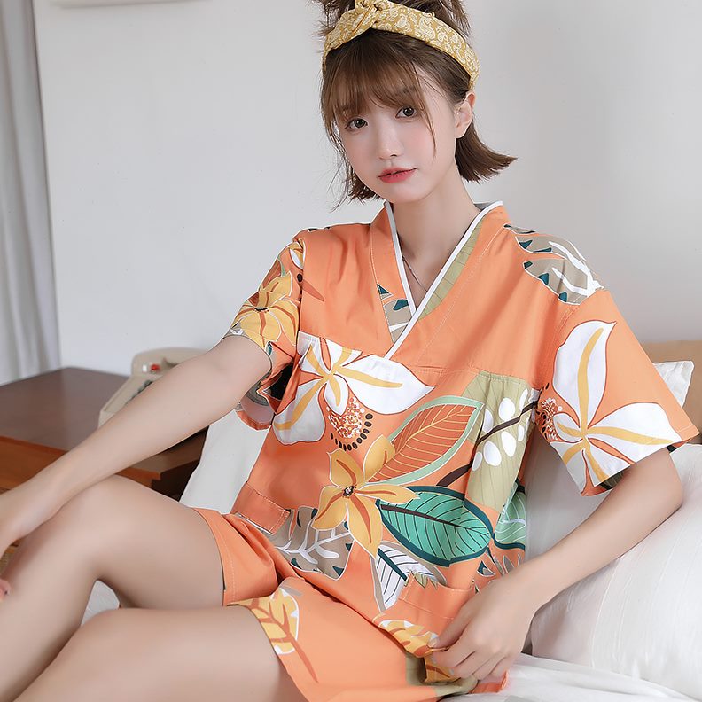 服款家居服洗浴全棉情侣款纯棉可爱睡衣男款服足浴服汗蒸服女桑拿
