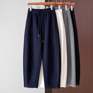 宽松垂感羊毛裤 卫裤 秋冬休闲运动裤 小个子哈伦萝卜裤 子 女2025新款