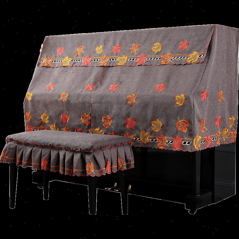 琴罩 巾钢琴罩披琴凳绣花欧式罩美式半罩盖防尘罩钢琴乡村全布艺