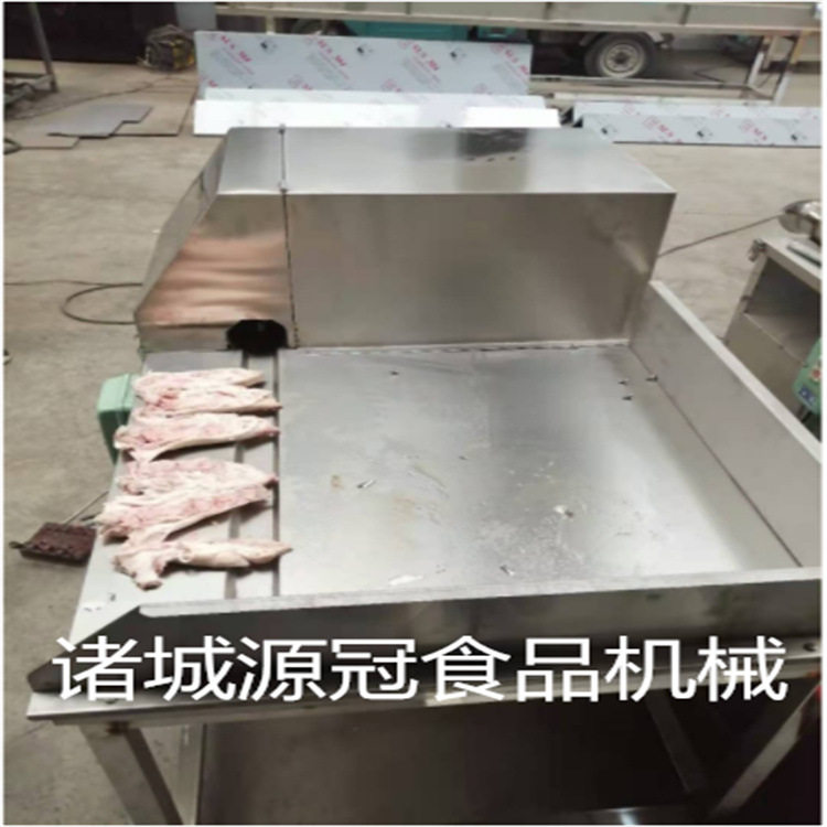 供应猪蹄劈半机不锈钢鲜猪脚切半机连续式猪蹄分半设备厂家