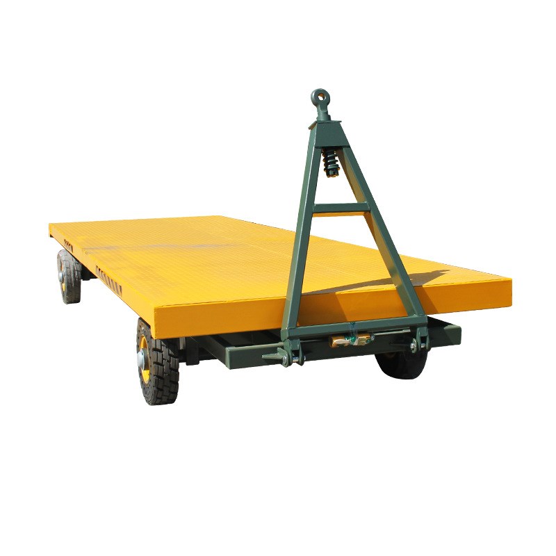 牵引式平板拖车厂区车间r重型货物搬运车大吨位货物周转运输平板