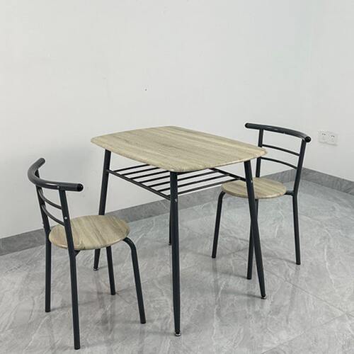 小户型家用双人餐桌椅组合一桌两椅四椅小餐桌方桌出租屋公寓桌子