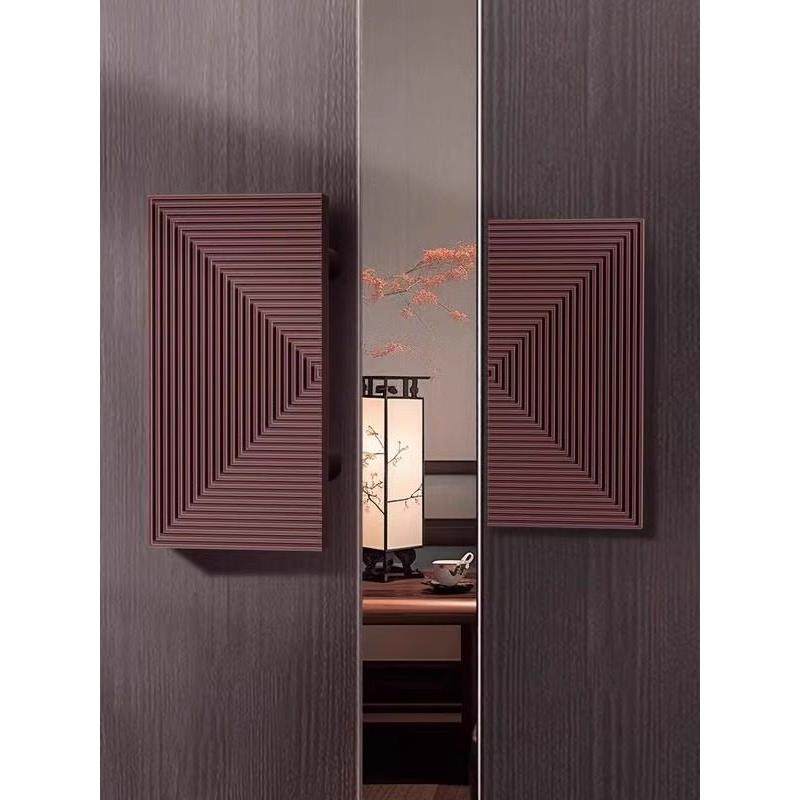 高档滑动玻璃门不锈钢实木拉手黑金酒店会所箱门拉手