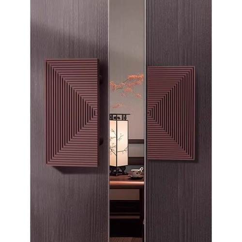 高档滑动玻璃门不锈钢实木拉手黑金酒店会所箱门拉手