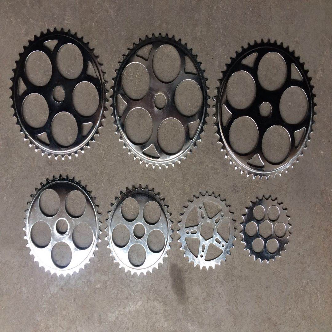自行车圆孔36齿/48齿牙盘片24炼条盘44单片 32无曲柄 X28车大炼轮