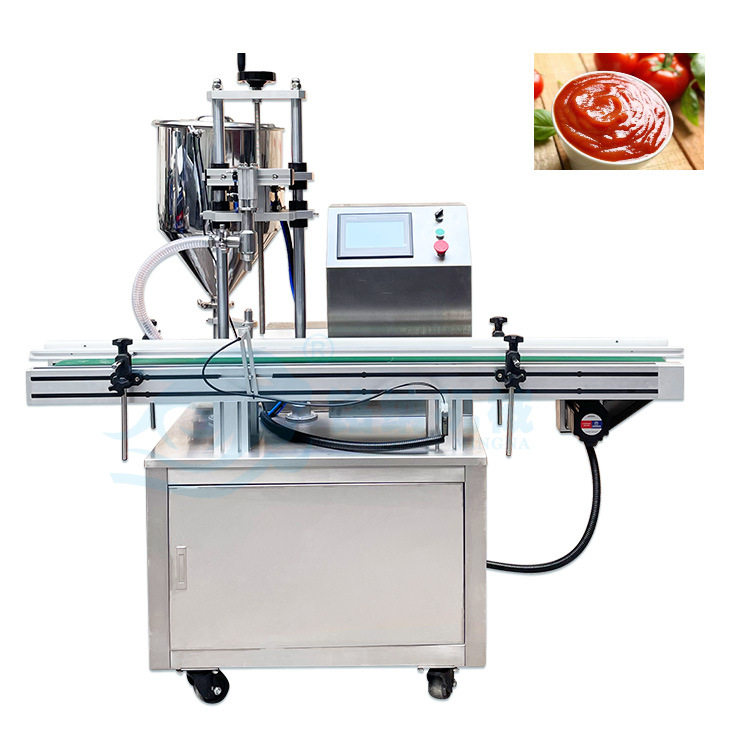 板栗膏全自动单头高速灌装生产线伺服转子泵灌装自动封罐机械设备,搬运/仓储/物流设备,立体仓库设备,淘宝优惠券,粉丝福利购,淘宝优惠卷