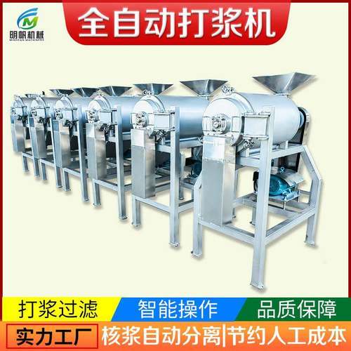 全自动不锈钢水果去核打浆机 商用枸杞大型榨汁机 打浆流水线设备