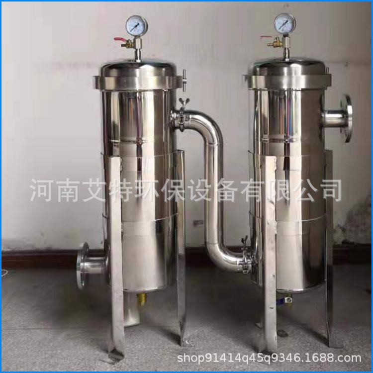 不锈钢袋式过滤器 耐强酸强碱化 流量500m3 艾特环保