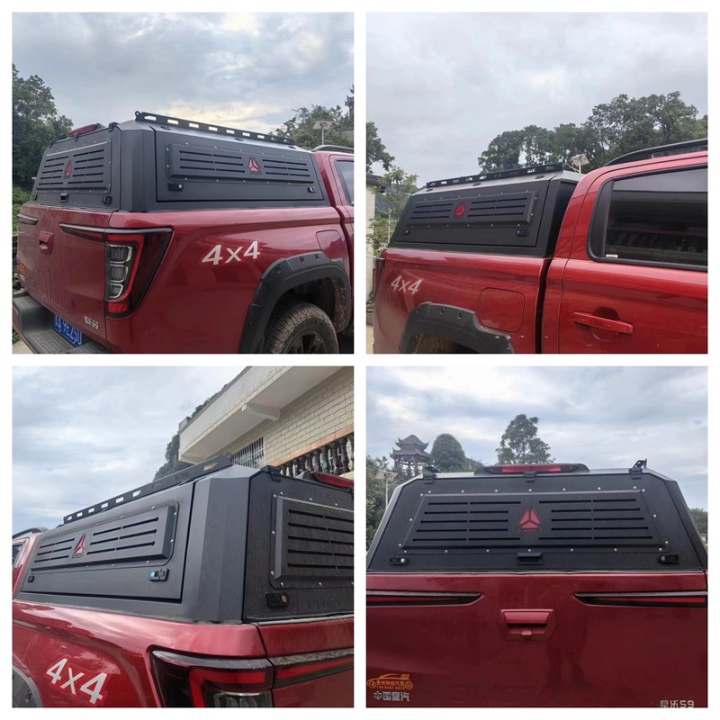 重汽皮卡后箱盖 搏胜豪沃乘用商用越野工程皮卡改装三开门高盖