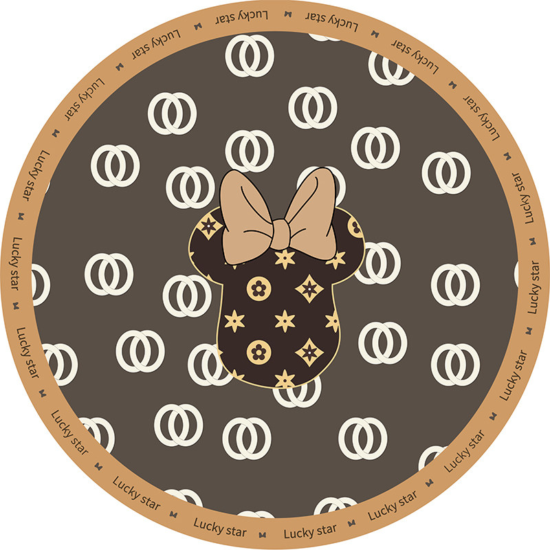 落地镜子圆形地毯卧室电脑学习椅地垫转椅儿童书桌化妆台椅子垫子