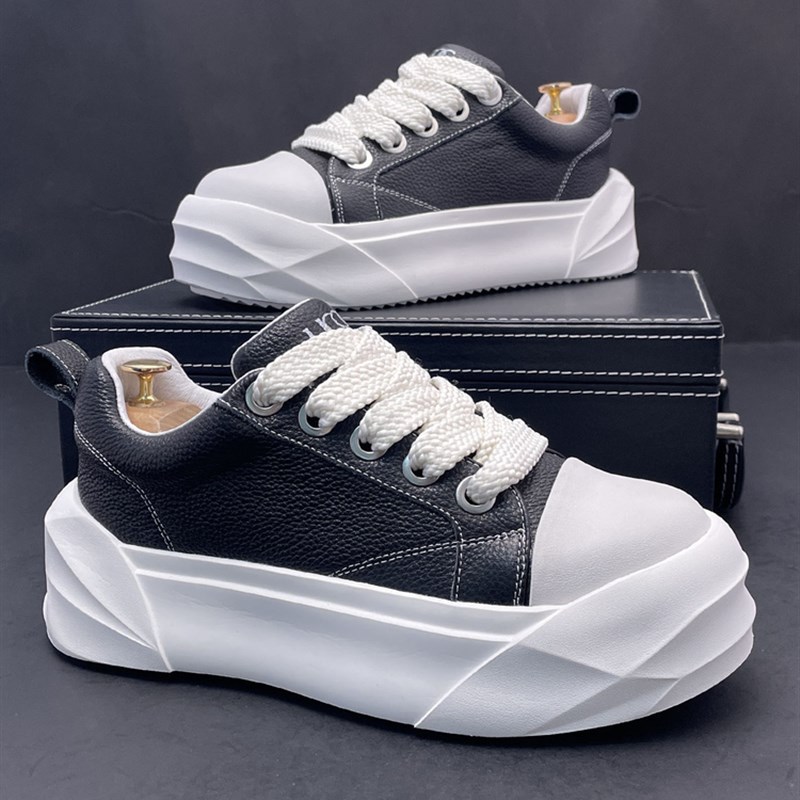 男鞋内增高小白鞋男厚底秋季新款潮流板鞋时尚个性潮流运动休闲鞋