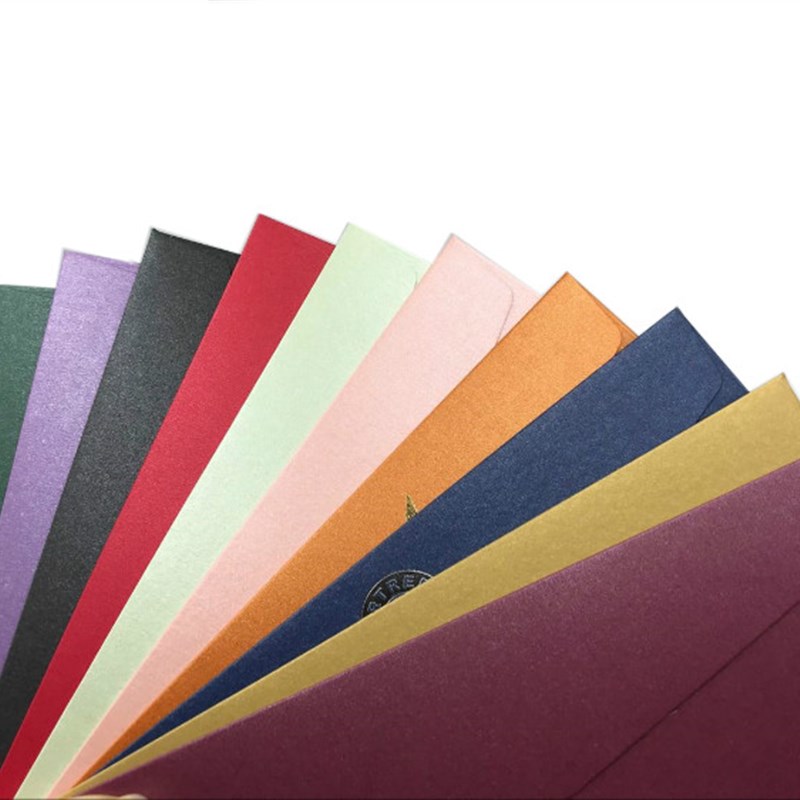 珠光纸信封定制烫金logo加厚商务会议邀请函袋西式信封套印刷订做