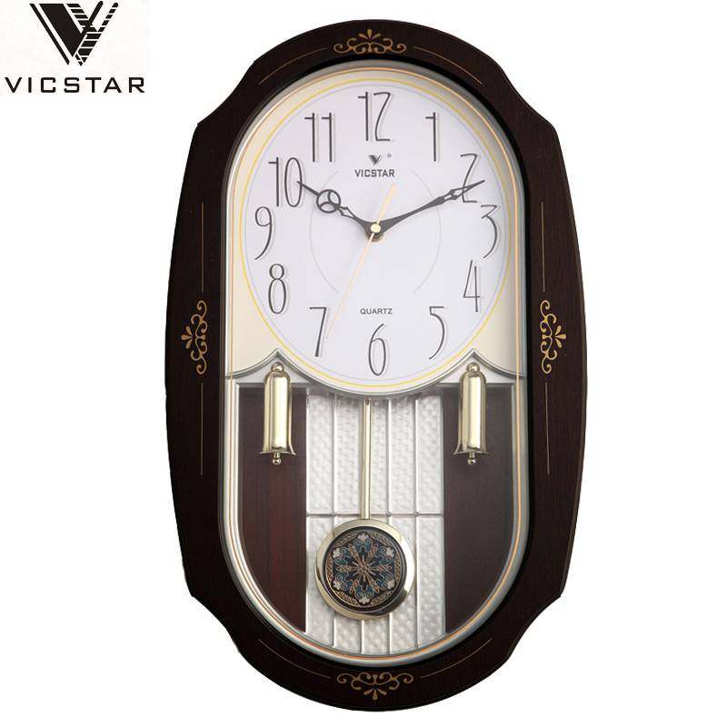 威时达/VICSTAR 厂价直销 欧式摆动挂钟 静音客厅挂墙摆动钟